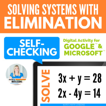 Preview of Solving Systems by Elimination Digital Activity for Google™ or Microsoft™