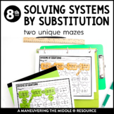 Solving Systems of Equations by Substitution Activity | 8t