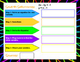 Solving Systems by Substitution Task Cards