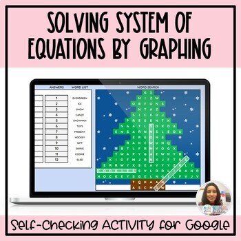 Preview of Solving Systems of Equation by Graphing Christmas Holiday Winter Math Activity
