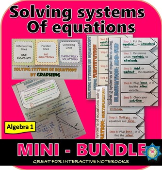 Preview of Solving Systems of Equations ALL METHODS BUNDLE + FREE INB ACTIVITY
