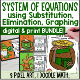 Solving Systems of Equations Activity BUNDLE | Print & Digital