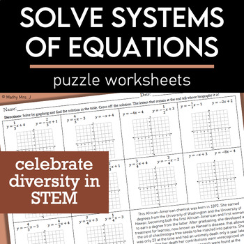 Preview of Solving Systems of Equations Bundle - Algebra 1 Puzzles