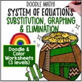 Solving Systems of Equations Doodle & Color by Number