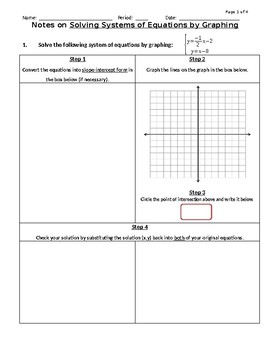 Preview of Solving Systems of Equations - Graphing