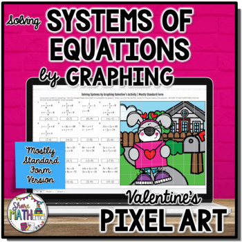 Preview of Solving Systems of Equations Graphing Method in Standard Form Pixel Art Activity