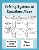 Solving Systems of Equations Maze