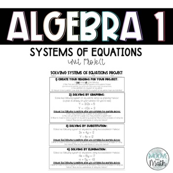 Preview of Solving Systems of Equations Project