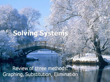 Preview of Solving Systems of Equations Review
