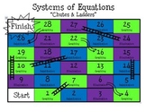 Solving Systems of Equations Review Game ("Chutes & Ladders")