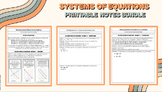 Solving Systems of Equations Unit - PRINTABLE GUIDED NOTES BUNDLE