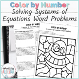 Solving Systems of Equations Word Problems Coloring Activity