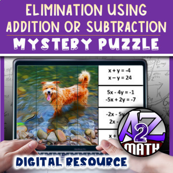 Preview of Solving Systems of Equations by Elimination Activity Digital Pixel Art