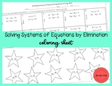 Solving Systems of Equations by Elimination Coloring Sheet