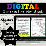 Solving Systems of Equations by Elimination ⭐Digital Inter