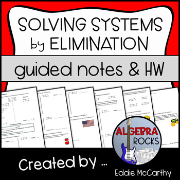 Preview of Solving Systems of Equations by Elimination - Guided Notes and Homework