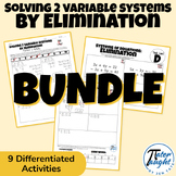 Solving Systems of Equations by Elimination - High School 