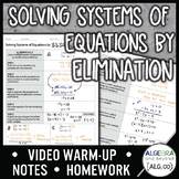 Solving Systems of Equations by Elimination Lesson | Warm-