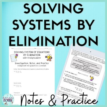 Preview of Solving Systems of Equations by Elimination Multiplication 1 Guided Notes