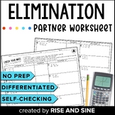 Solving Systems of Equations by Elimination Self Checking 