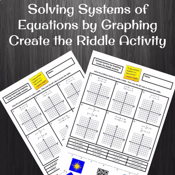 Preview of Solving Systems of Equations by Graphing Create a Riddle Activity