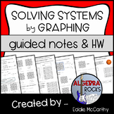 Solving Systems of Equations by Graphing - Guided Notes and Homework