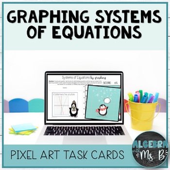 Preview of Solving Systems of Equations by Graphing Pixel Art Activity
