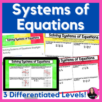 Preview of Solving Systems of Equations by Graphing, Substitution, and Elimination Activity