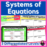 Solving Systems of Equations by Graphing, Substitution, an