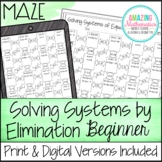 Solving Systems of Equations by Elimination Worksheet - Be