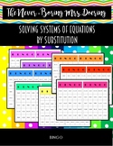 Solving Systems of Equations by Substitution BINGO Activity