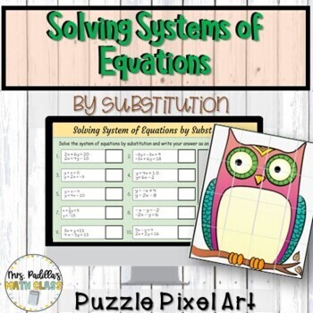 Preview of Solving Systems of Equations by Substitution Digital Activity 