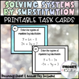 Solving Systems of Equations by Substitution Printable Tas