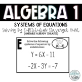 Solving Systems of Equations by Substitution Scavenger Hunt