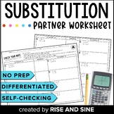 Solving Systems of Equations by Substitution Self Checking