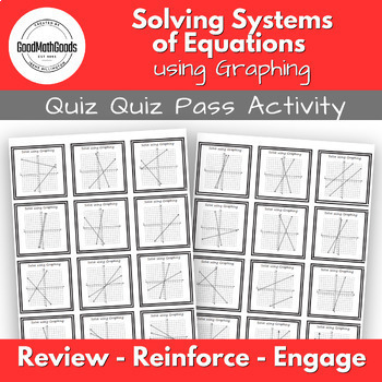 Preview of Solving Systems of Equations by Graphing | Quiz Quiz Pass Activity