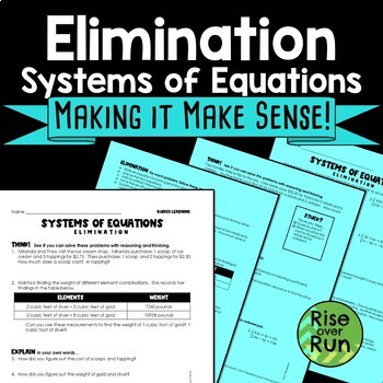 Preview of Solving Systems of Equations with Elimination
