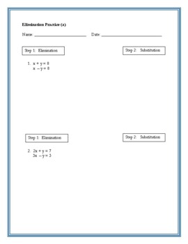 Preview of Solving Systems of Equations with the Elimination Method Basic