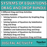 Solving Systems of Linear Equations Drag and Drop Bundle