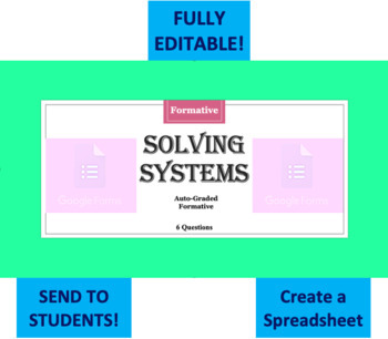 Preview of Solving Systems of Linear Equations Formative 1