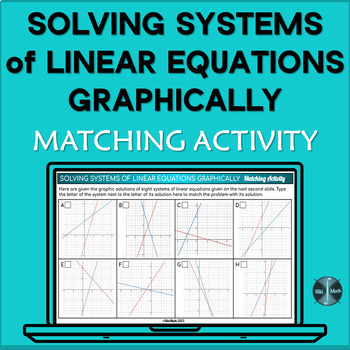 Preview of Solving Systems of Linear Equations Graphically - Digital Matching Activity