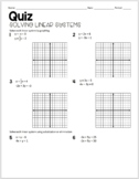 Solving Systems of Linear Equations Quiz