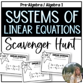 Solving Systems of Linear Equations - Scavenger Hunt Activity