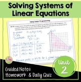 Solving Systems of Linear Equations Unit Essentials (Algebra 3)
