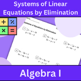 Systems of Linear Equations by Elimination Worksheet
