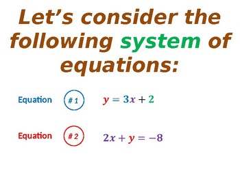 Preview of Solving Systems of Linear Equations by the Substitution Method