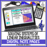 Solving Systems of Linear Inequalities Digital Note Pages 