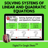 Solving Systems of Linear and Quadratic Equations Digital 