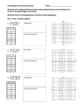 Preview of Solving Systems of Nonlinear Equations