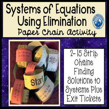 Preview of Solving Systems with Elimination Paper Chain Activity